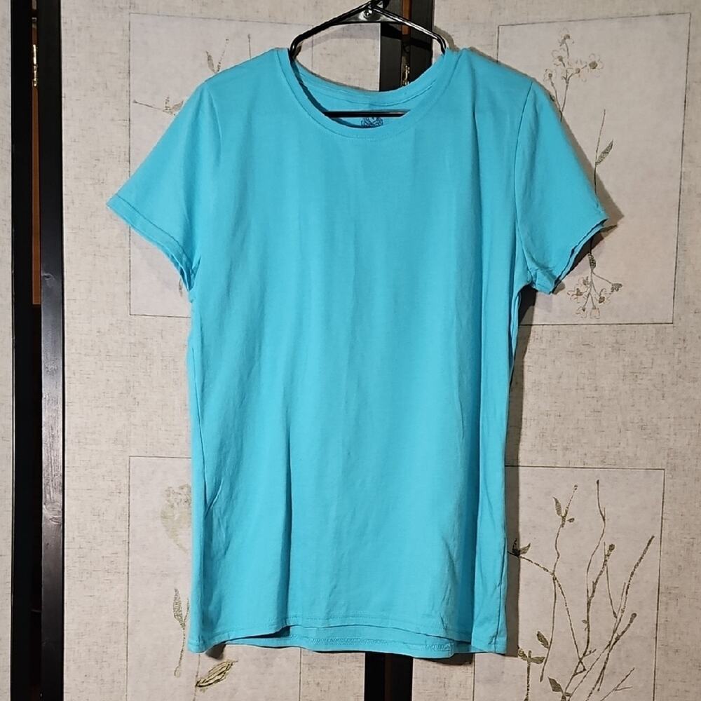 Fruit of the Loom Blue Crew Neck Short Sleeve Tee